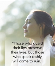 Those who guard their lips ...