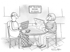 NO TALKING BEFORE MIDDAY